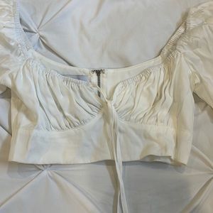 Adika white long sleeve top